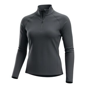 DSG Women's Long-Sleeve Quarter-Zip Performance Top - Black NWT L